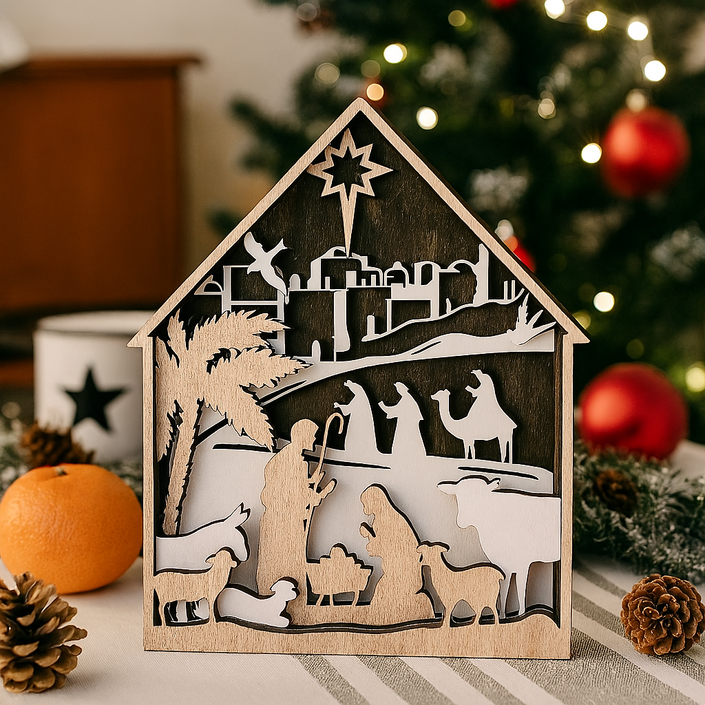 Wooden Christmas Ornaments, Wood Crafts, Christmas Decorations, Creative Jesus Christ, Nativity Ornament, Home Table Decoration, Ideas For Christmas DCLAF25